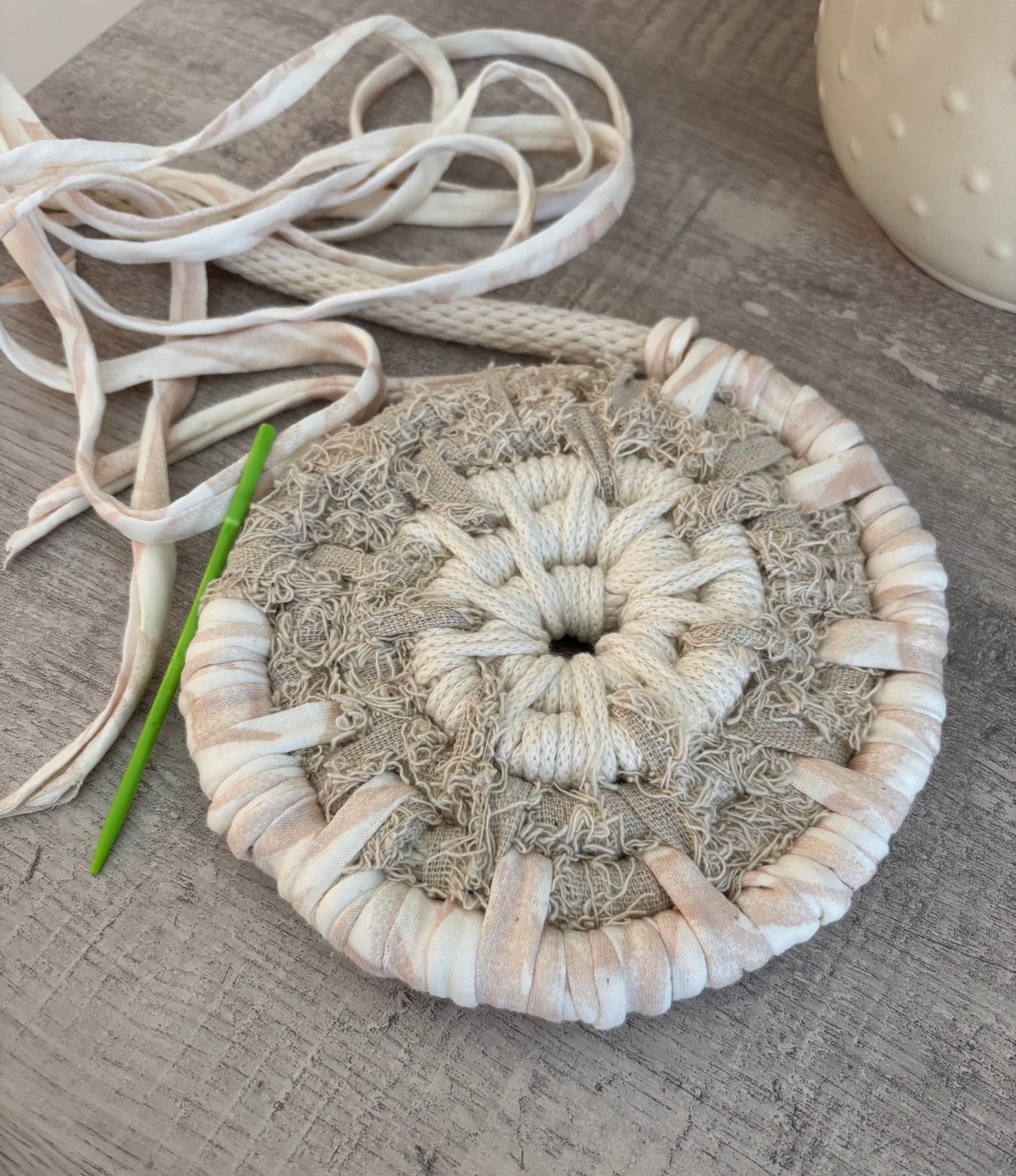 Neutral Coiled Basket