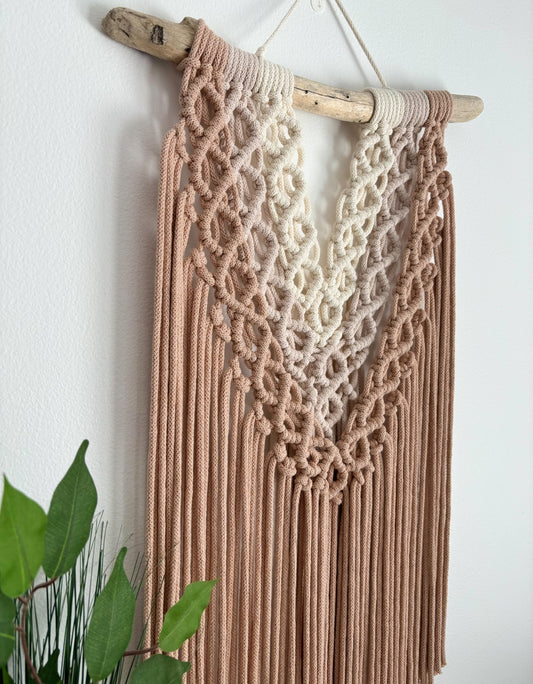 Beach vibes boho macrame wall hanging