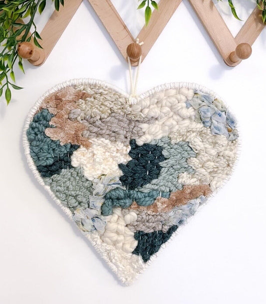 Blue Heart Weaving Art