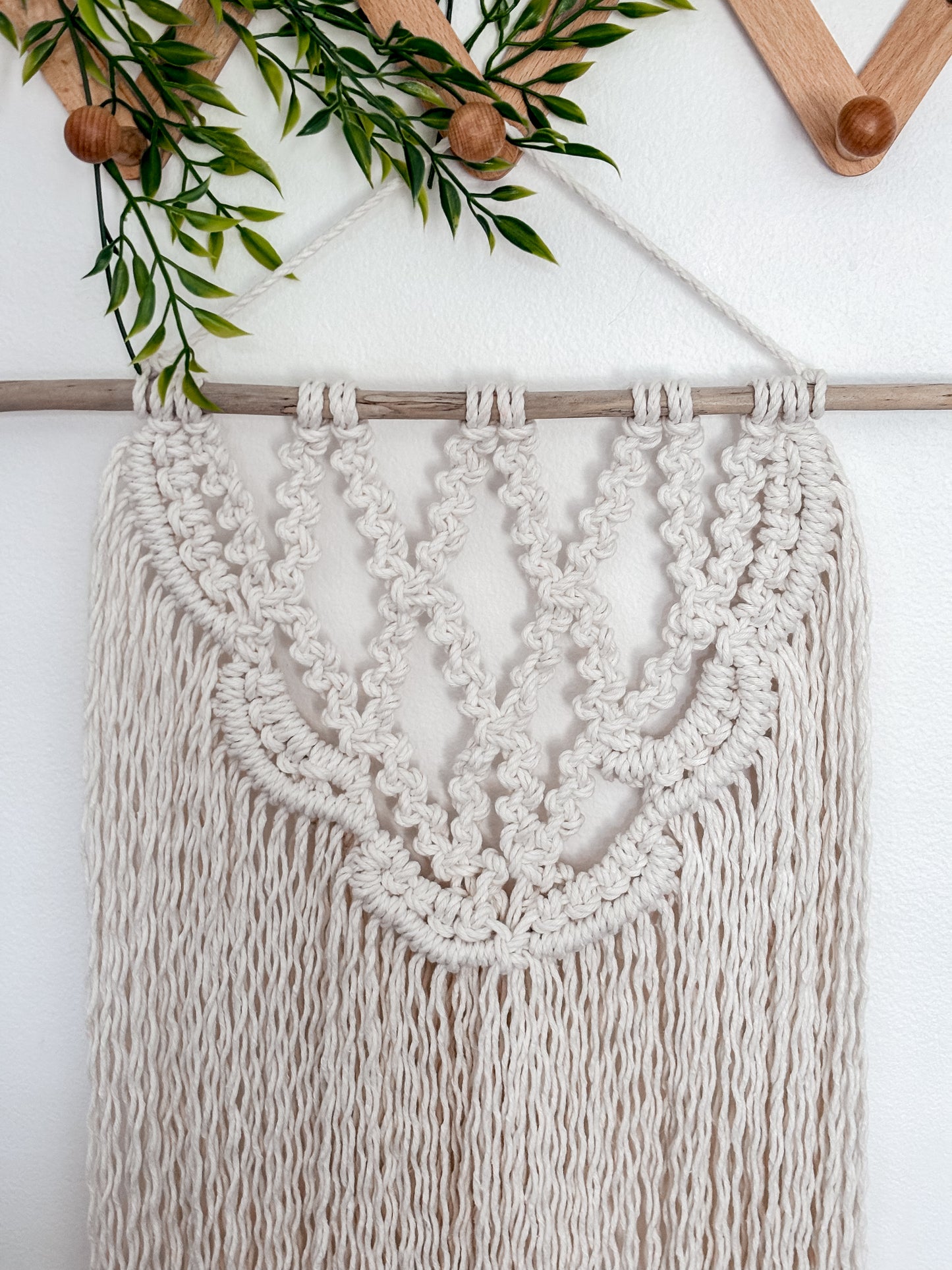 Cream medium macrame wall hanging