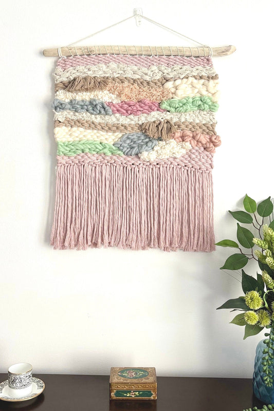 Pastel inspired Woven Wall Hanging